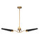 Osorio LED Chandelier in Matte Black/Vintage Brass (452|CH347346MBVB)