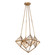 Cairo Four Light Chandelier in Ribbed Glass/Vintage Brass (452|CH332421VBCR)
