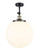 Franklin Restoration One Light Semi-Flush Mount in Black Antique Brass (405|201F-BAB-G201-14)