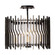 Park Row Four Light Semi-Flush Mount in Matte Black/French Gold (137|393S04MBFG)