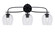 Cavella Three Light Bath Bar in Matte Black (200|3913-MB-4810)
