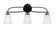 Cavella Three Light Bath Bar in Matte Black (200|3913-MB-460)