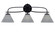 Cavella Three Light Bath Bar in Matte Black (200|3913-MB-4052)