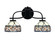 Cavella Two Light Bath Bar in Matte Black (200|3912-MB-9485)