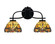 Cavella Two Light Bath Bar in Matte Black (200|3912-MB-9465)