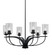 Cavella Six Light Chandelier in Matte Black (200|3906-MB-3002)