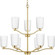 Adley Nine Light Chandelier in Satin Brass (54|P400351-012)