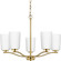 Adley Five Light Chandelier in Satin Brass (54|P400350-012)