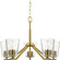 Vertex Five Light Chandelier in Brushed Gold (54|P400341-191)