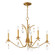 Eden Five Light Chandelier in Charcoal Gold Leaf (16|12745CHGL)