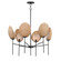 Maldives Six Light Chandelier in Black (16|12606NABK)