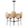 Maldives Five Light Chandelier in Black (16|12605NABK)