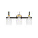Milk Three Light Bath Vanity in Satin Brass (16|12333WTBKSBR)