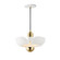 Poppy LED Pendant in White/Satin Brass (16|11391WTSBR)