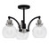 Easton Three Light Semi-Flush Mount in Matte Black & Brushed Nickel (200|1947-MBBN-4100)
