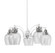 Easton Five Light Chandelier in White & Brushed Nickel (200|1945-WHBN-4812)