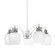 Easton Five Light Chandelier in White & Brushed Nickel (200|1945-WHBN-4811)