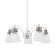 Easton Five Light Chandelier in White & Brushed Nickel (200|1945-WHBN-461)