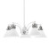Easton Five Light Chandelier in White & Brushed Nickel (200|1945-WHBN-312)