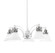 Easton Five Light Chandelier in White & Brushed Nickel (200|1945-WHBN-311)