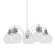 Easton Five Light Chandelier in White & Brushed Nickel (200|1945-WHBN-202)