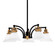 Easton Five Light Chandelier in Matte Black & Brass (200|1945-MBBR-311)