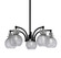 Easton Five Light Chandelier in Matte Black & Brushed Nickel (200|1945-MBBN-5112)