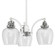 Easton Three Light Chandelier in White & Brushed Nickel (200|1943-WHBN-4812)