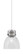 Easton One Light Mini Pendant in White & Brushed Nickel (200|1941-WHBN-4119)