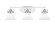 Easton Three Light Bath Bar in White & Brushed Nickel (200|1933-WHBN-311)