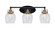 Easton Three Light Bath Bar in Matte Black & Brass (200|1933-MBBR-4812)
