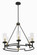 Hillstone Six Light Chandelier in Sand Coal & Soft Brass (7|3206-781)