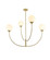 Nyomi Four Light Chandelier in Brass (173|LD814D42BR)