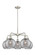 Ballston Five Light Chandelier in Satin Nickel (405|516-5CR-SN-G1213-8SM)