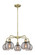 Ballston Five Light Chandelier in Antique Brass (405|516-5CR-AB-G1213-6SM)