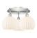 Ballston Three Light Flush Mount in Antique Brass (405|516-3C-AB-G1213-10SM)