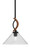 Monterey One Light Mini Pendant in Matte Black & Painted Wood-look Metal (200|2901-MBWG-2122)