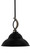 Monterey One Light Mini Pendant in Matte Black & Painted Distressed Wood-look Metal (200|2901-MBDW-428-MB)