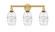Edison Three Light Bath Vanity in Satin Gold (405|616-3W-SG-G557-6CL)