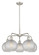 Downtown Urban Five Light Chandelier in Satin Nickel (405|516-5CR-SN-G122C-8CL)