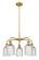 Ballston Five Light Chandelier in Brushed Brass (405|516-5CR-BB-G559-5CL)