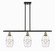 Ballston Three Light Island Pendant in Black Antique Brass (405|516-3I-BAB-G557-6CL)