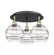 Downtown Urban Three Light Flush Mount in Black Antique Brass (405|516-3C-BAB-G556-8CL)