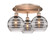 Ballston Three Light Flush Mount in Antique Copper (405|516-3C-AC-G556-8SM)