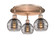 Ballston Three Light Flush Mount in Antique Copper (405|516-3C-AC-G556-6SM)