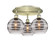 Downtown Urban Three Light Flush Mount in Antique Brass (405|516-3C-AB-G556-8SM)