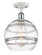 Ballston One Light Semi-Flush Mount in White Polished Chrome (405|516-1C-WPC-G556-10CL)