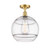 Ballston One Light Semi-Flush Mount in Satin Gold (405|516-1C-SG-G556-12CL)