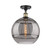 Ballston One Light Semi-Flush Mount in Black Antique Brass (405|516-1C-BAB-G556-12SM)