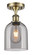 Ballston One Light Semi-Flush Mount in Antique Brass (405|516-1C-AB-G558-6SM)